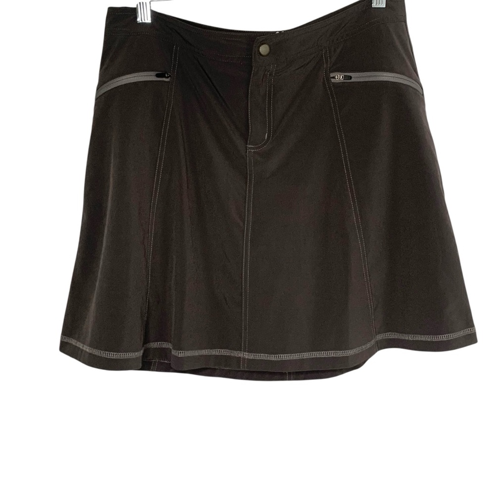 Title Nine Women’s Size 8 Gray Zip Pockets Casual Sporty Mini Skirt Golf